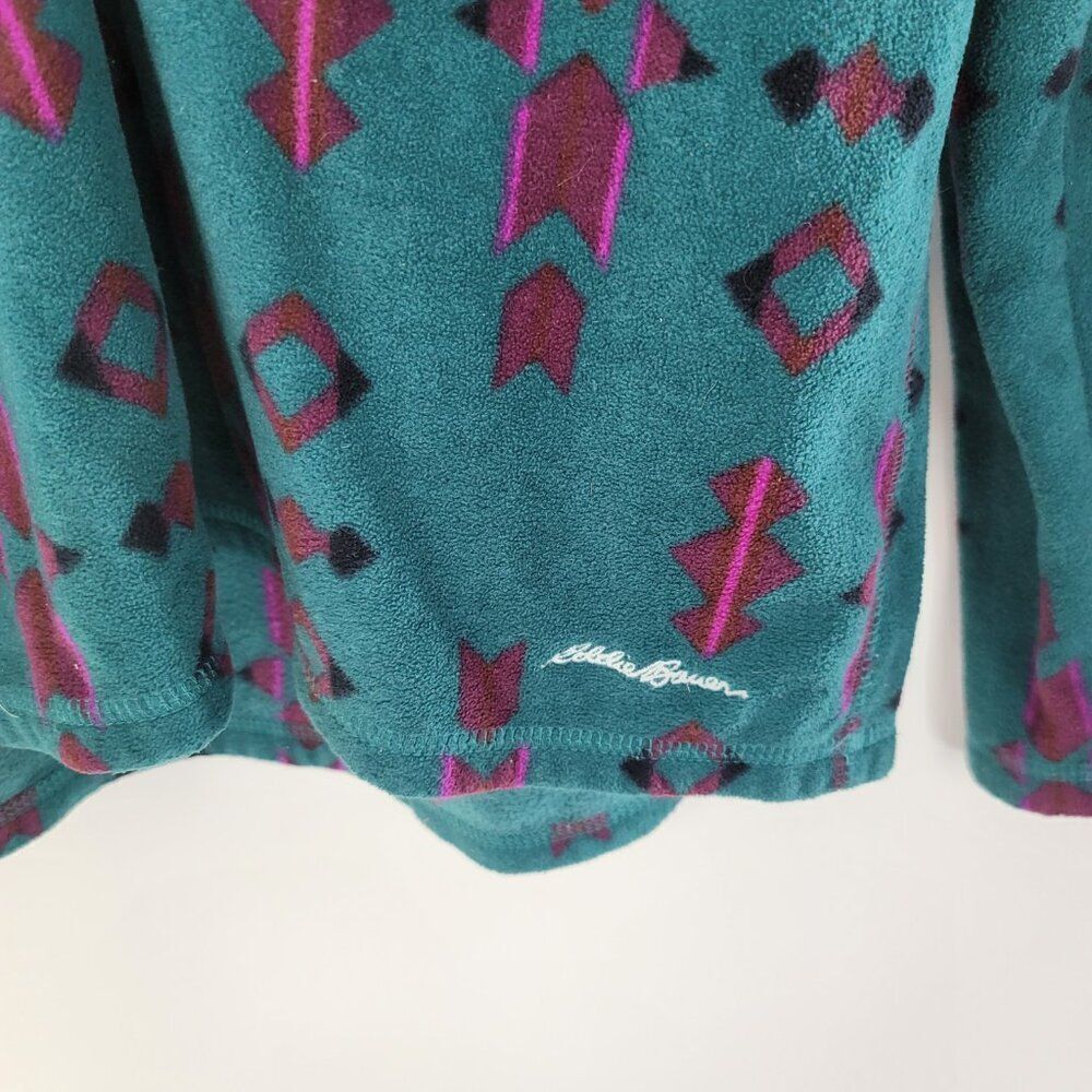 Eddie Bauer 1/4 zip Aztec pri t fleece top - Picture 4 of 7